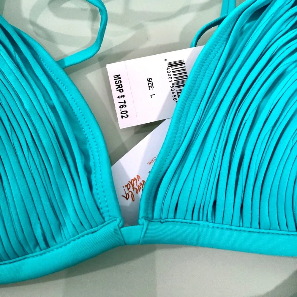 NWT- PQ SWIMIsla Tri-Basic Ruched Set - Picture 8 of 11
